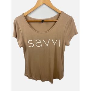 Savviscooped neck short sleeve top